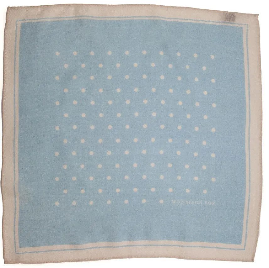 Polka Dot Square - Light Blue