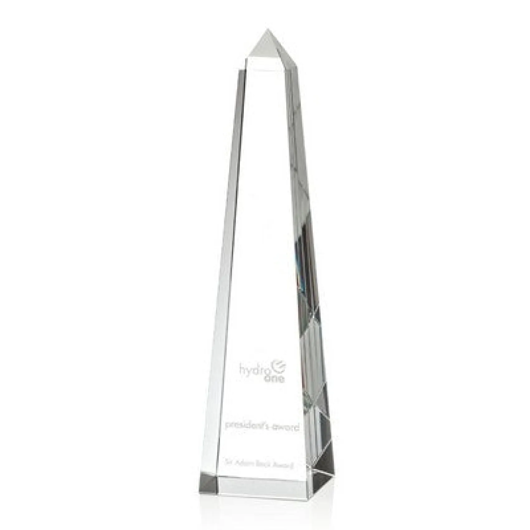 Premium Crystal Obelisk, 12"