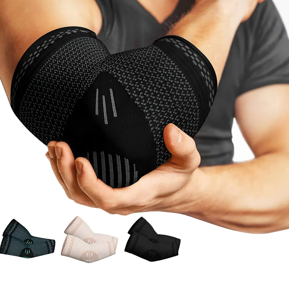 Premium Elastic Elbow Brace for Sports, Compression Arm Sleeve, Breathable Elbow Pads for Safety and Support, Adjustable Sports Protection for Arm Injuries – 1PC