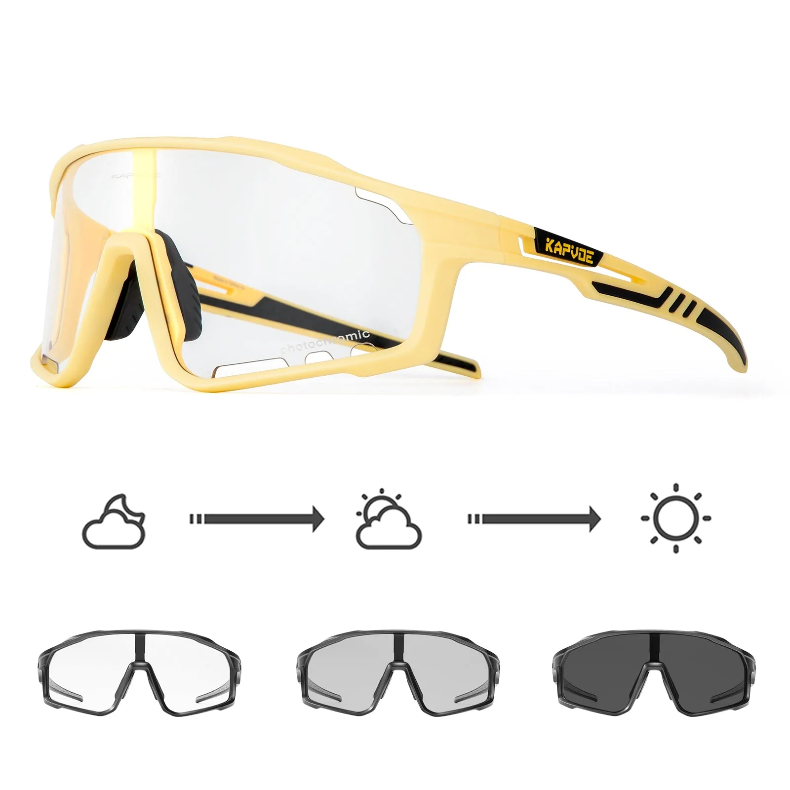 Premium Photochromic Cycling Sunglasses for Men & Women – UV400 Protection, Adjustable Lenses, Sports Eyewear for Running, MTB, Bike, Road Cycling & Driving