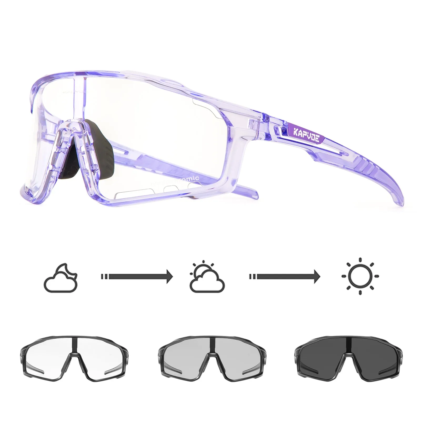 Premium Photochromic Cycling Sunglasses for Men & Women – UV400 Protection, Adjustable Lenses, Sports Eyewear for Running, MTB, Bike, Road Cycling & Driving