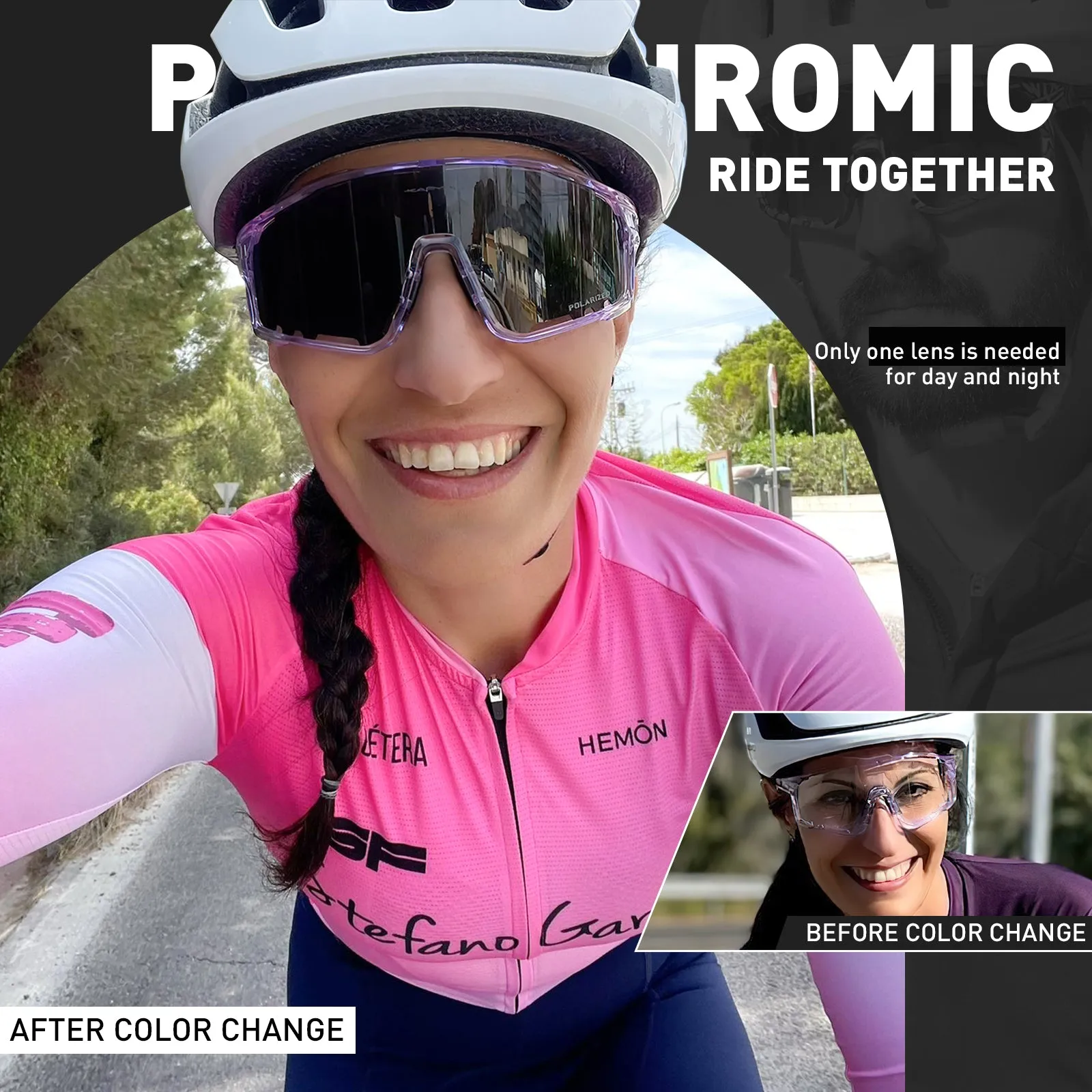 Premium Photochromic Cycling Sunglasses for Men & Women – UV400 Protection, Adjustable Lenses, Sports Eyewear for Running, MTB, Bike, Road Cycling & Driving