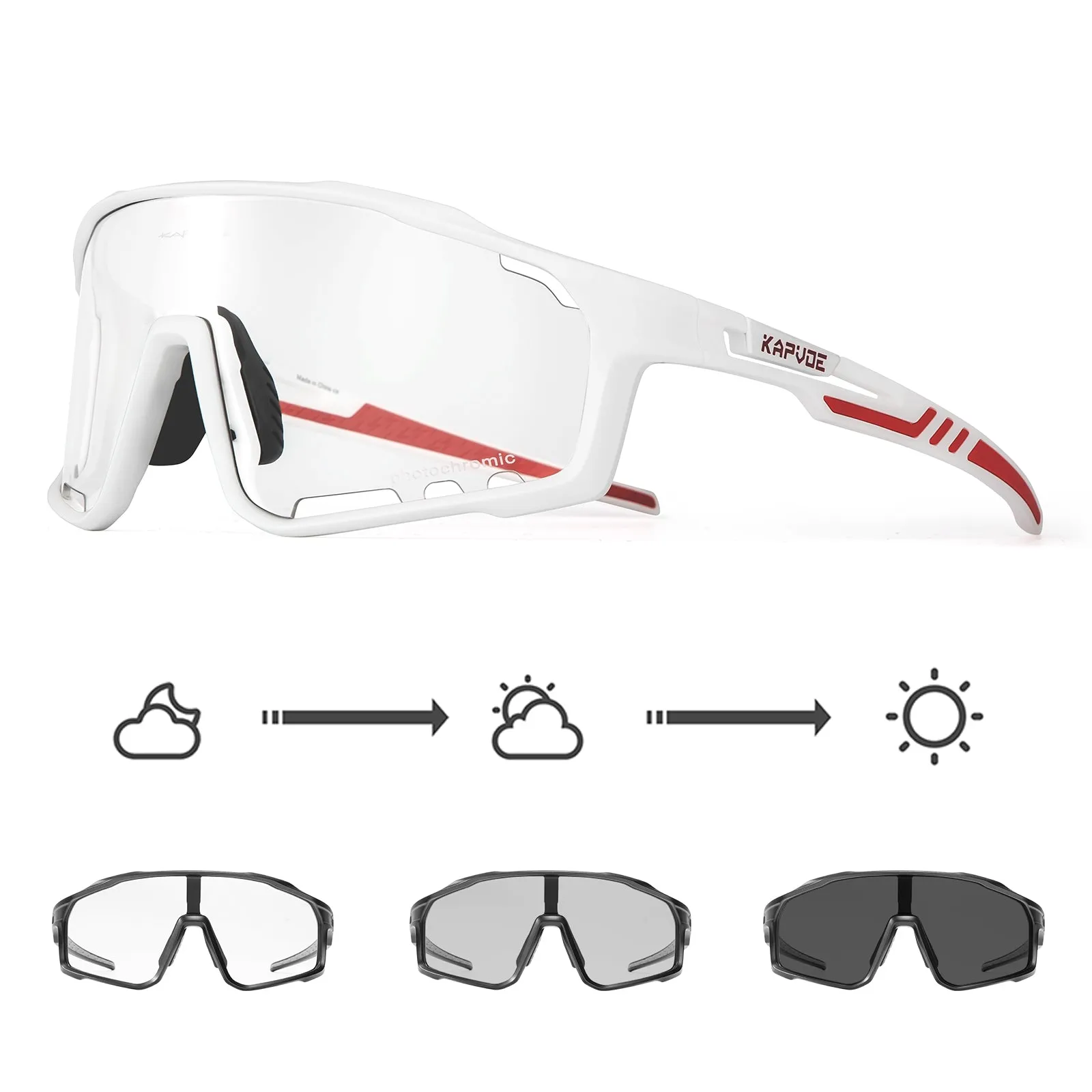 Premium Photochromic Cycling Sunglasses for Men & Women – UV400 Protection, Adjustable Lenses, Sports Eyewear for Running, MTB, Bike, Road Cycling & Driving