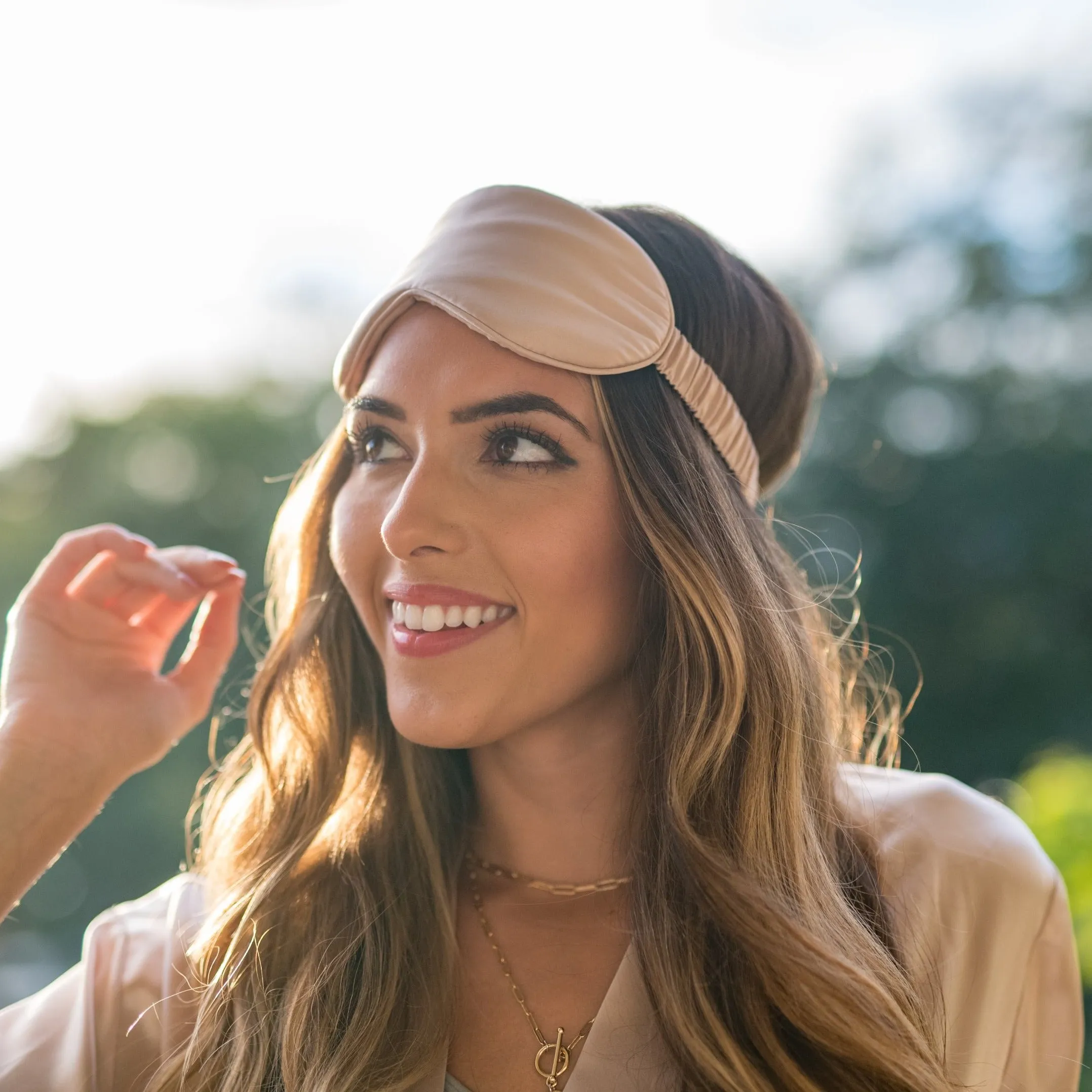 Pure Silk Sleep Mask - Champagne