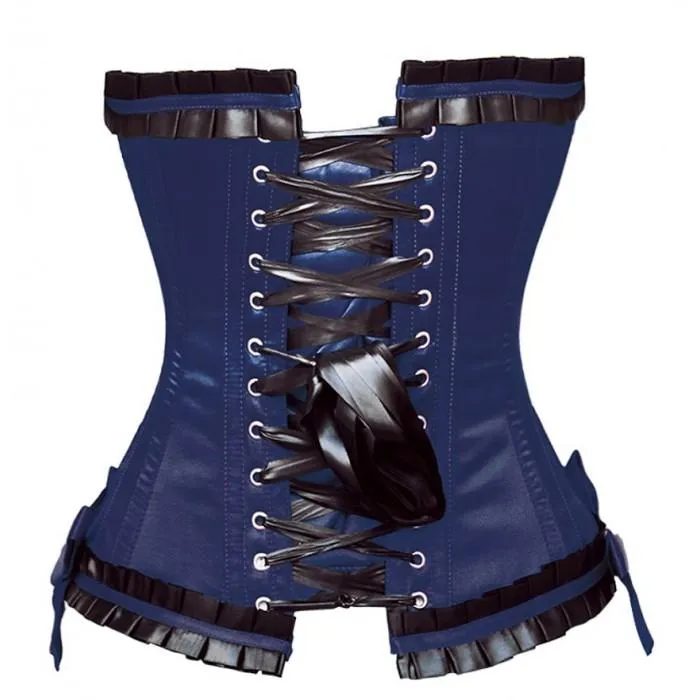 Rae Burlesque Blue Overbust Corset