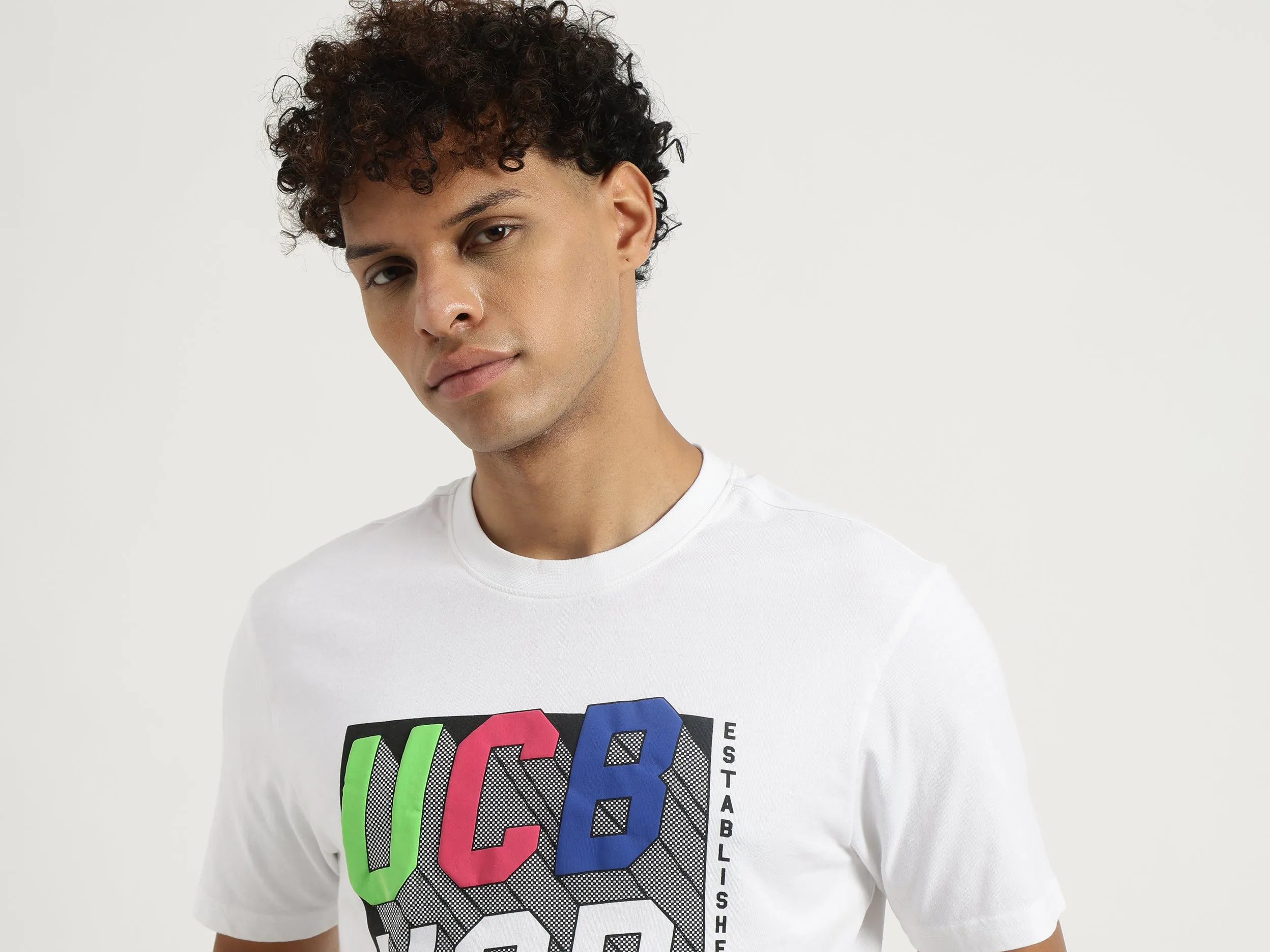Relaxed Round Neck Graphic Print T-Shirt