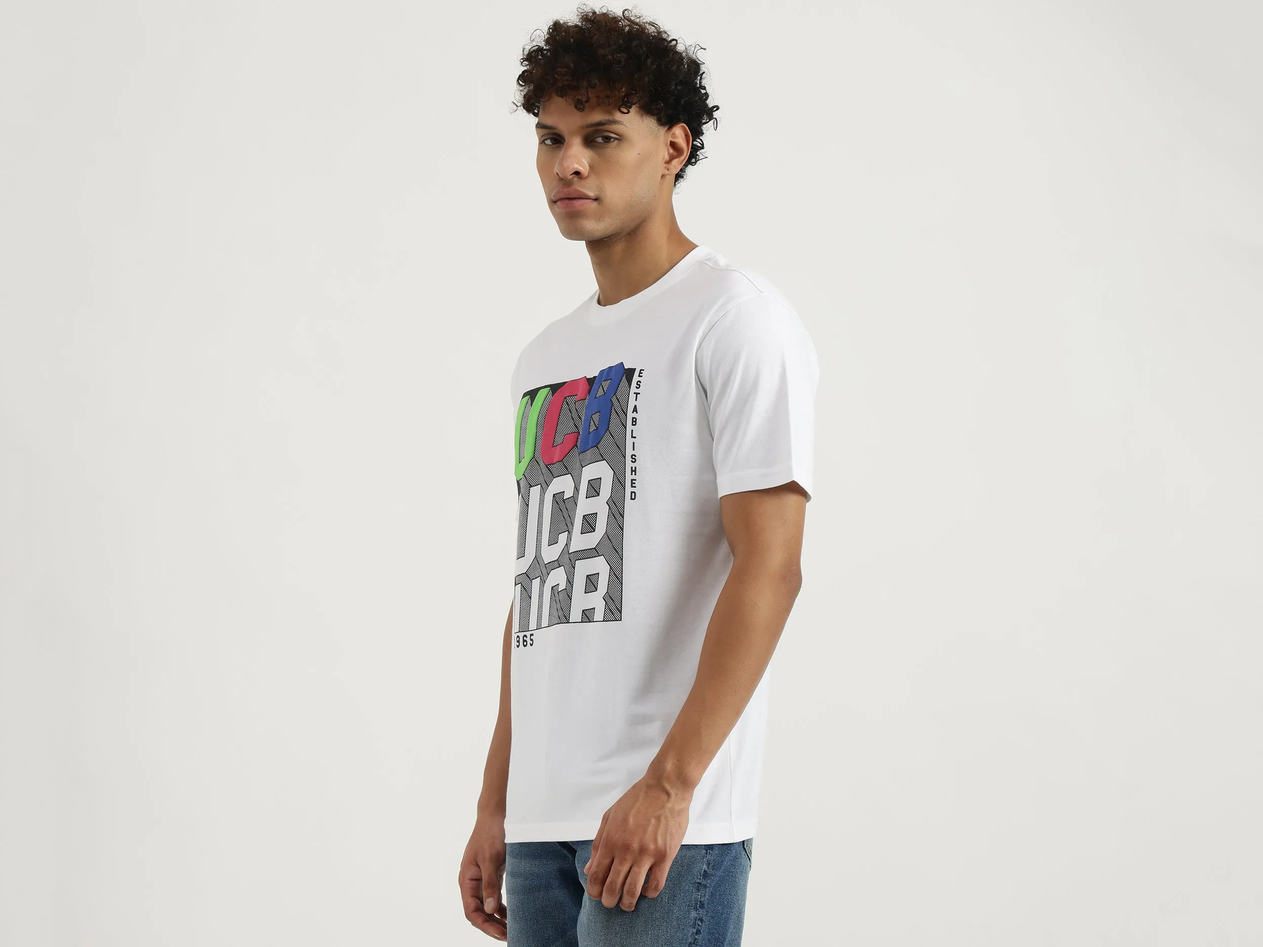 Relaxed Round Neck Graphic Print T-Shirt