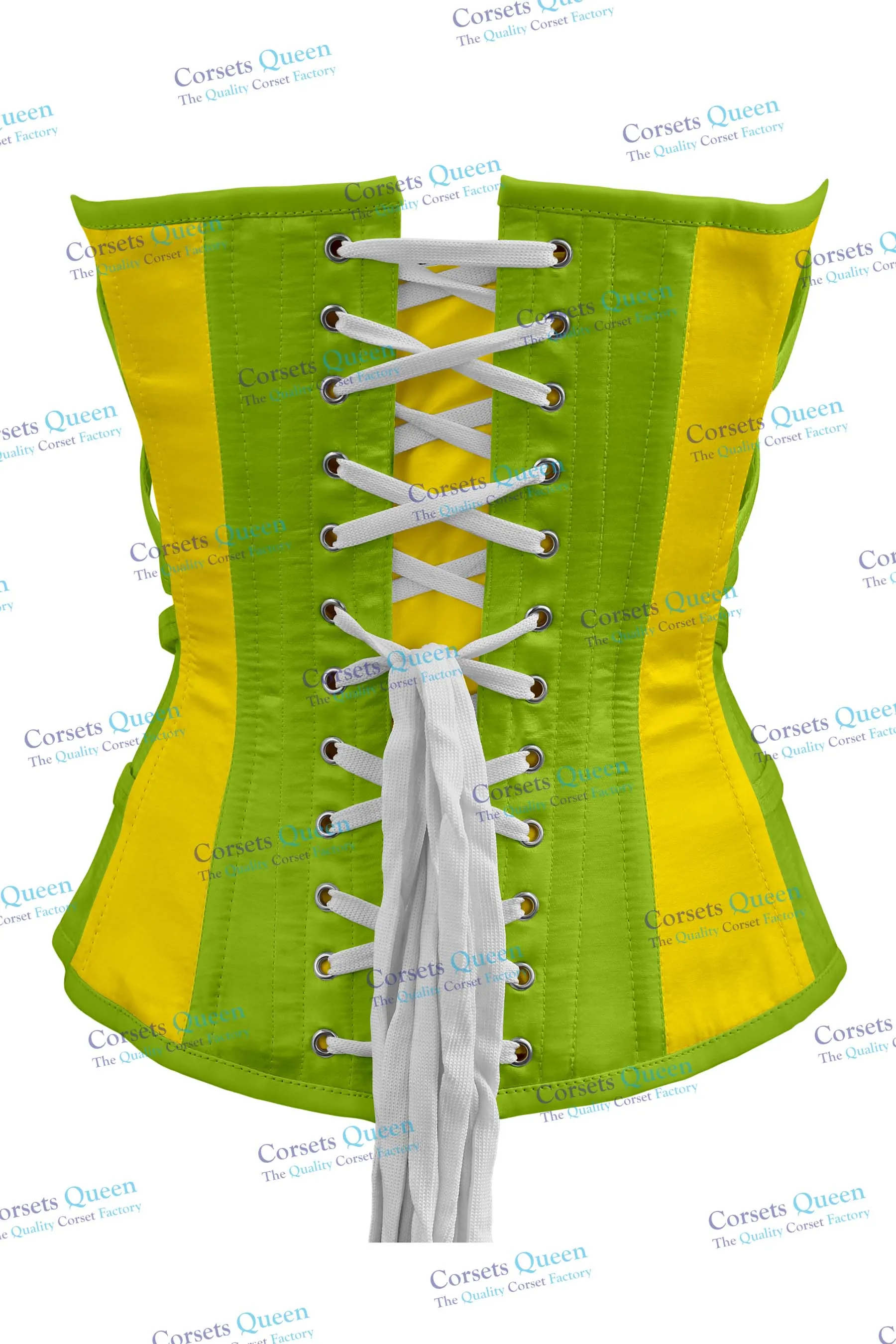Reuben Satin Overbust Corset With Buckles