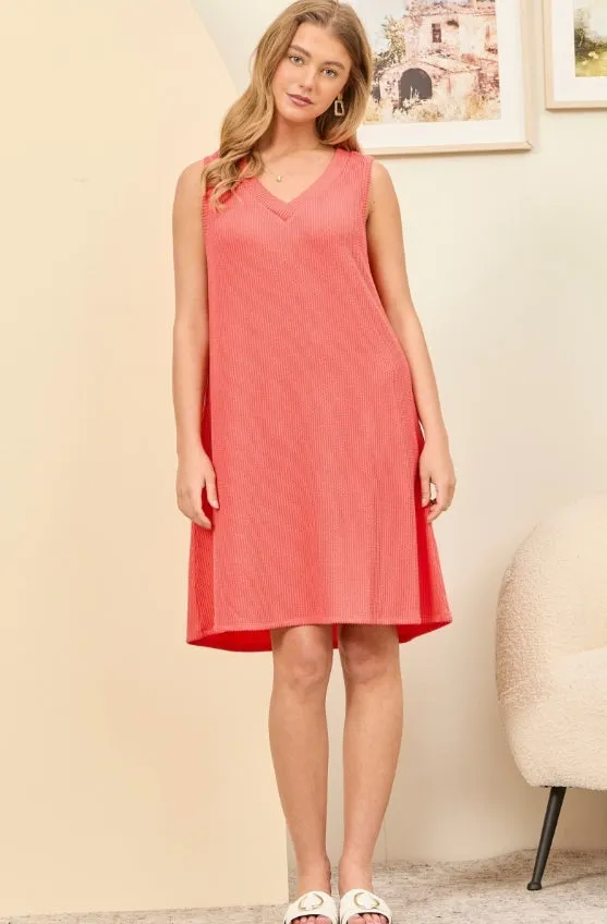 Ribbed Sleeveless Dress