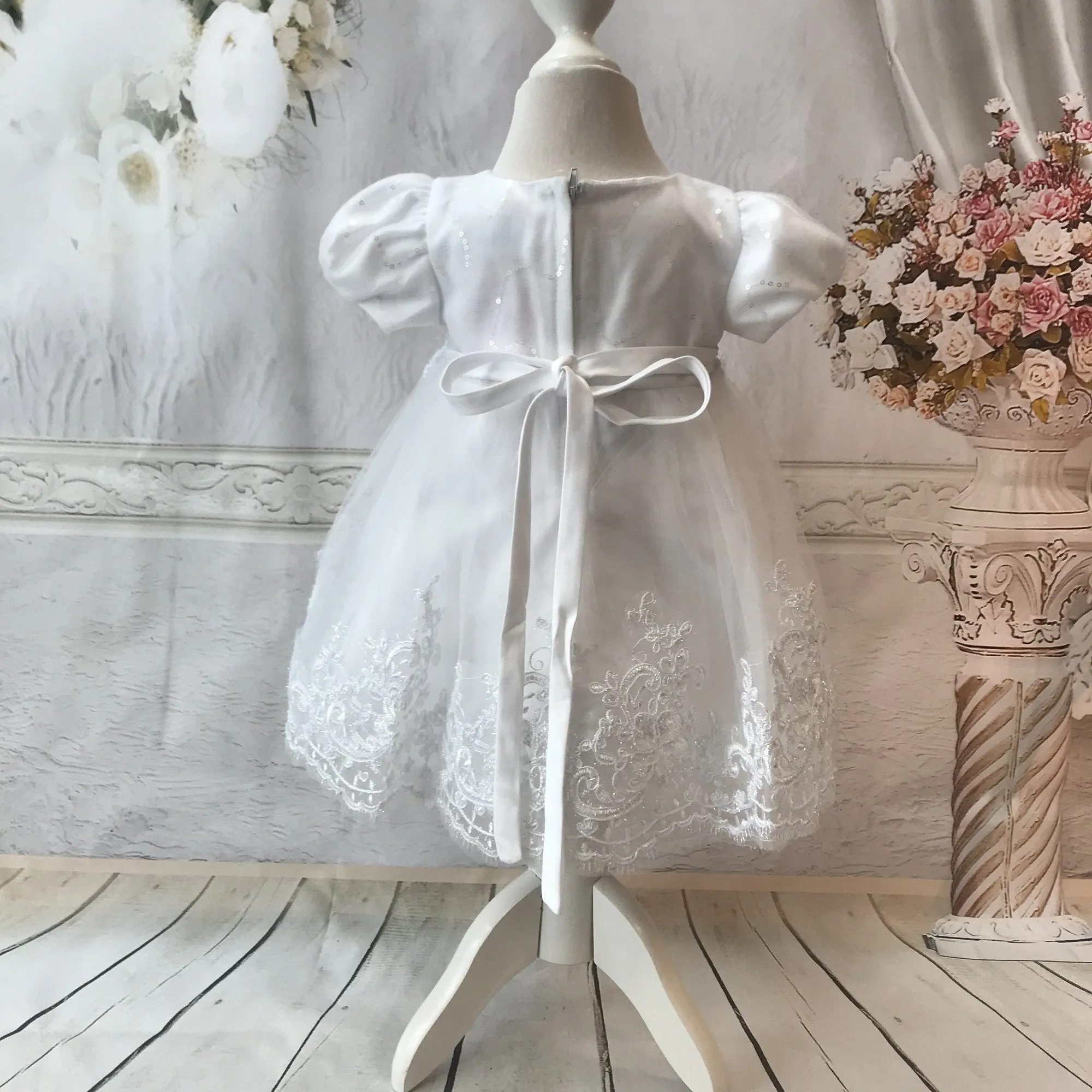 Riya Ivory or White Christening / Baptism Dress