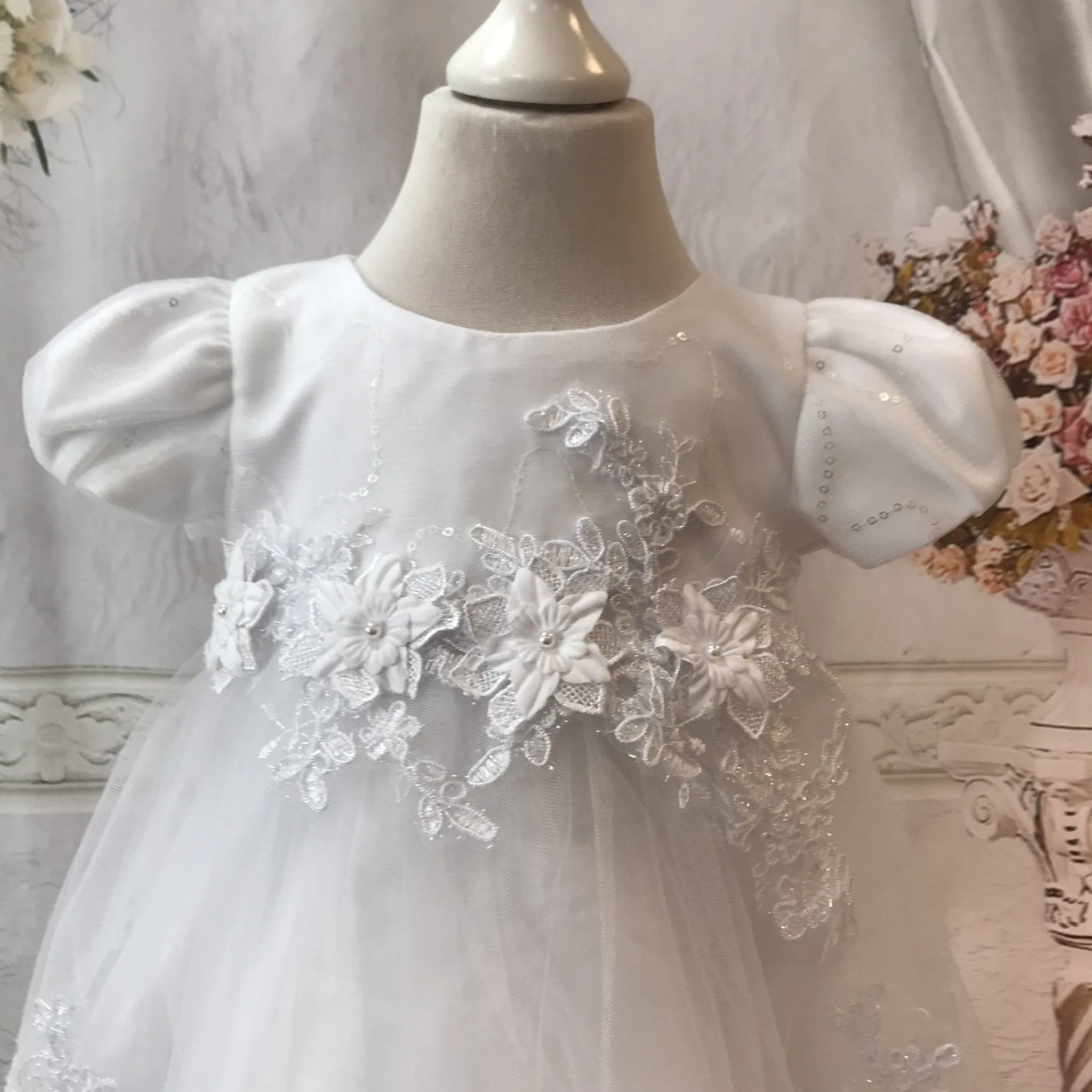 Riya Ivory or White Christening / Baptism Dress