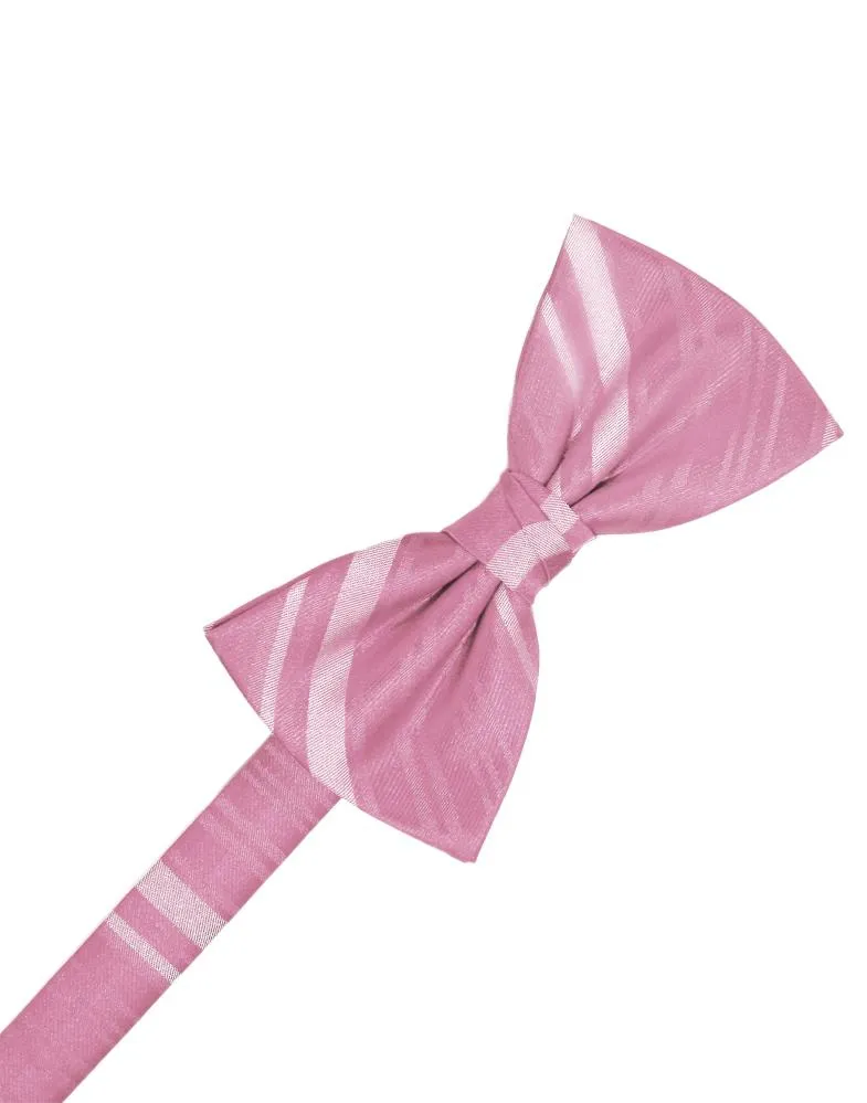 Rose Petal Striped Satin Kids Bow Tie