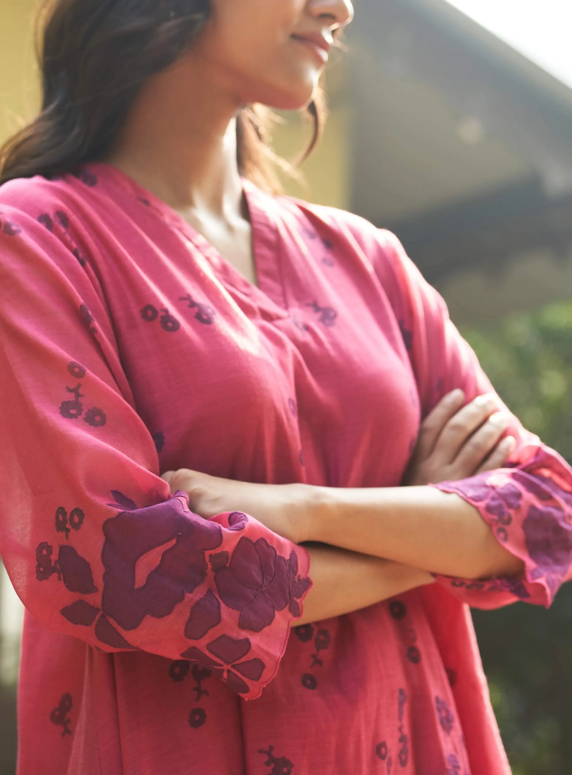 Rouge applique tunic and pants