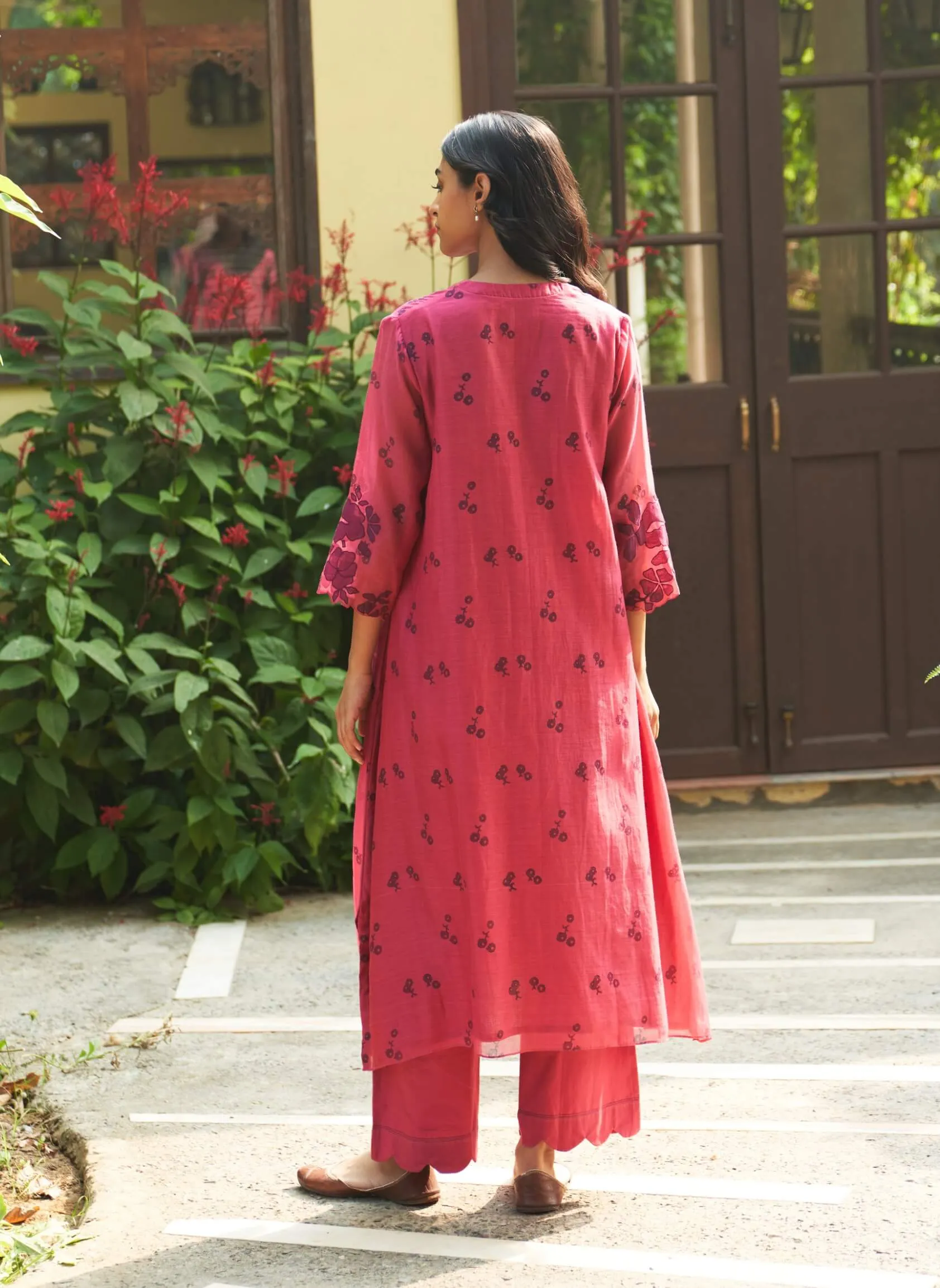 Rouge applique tunic and pants