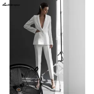 Roycebridal Newest Elegant Satin V-neck Wedding Dress
