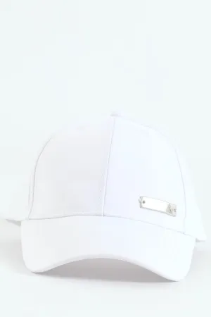 Runner Cap With Metal Ingot - White