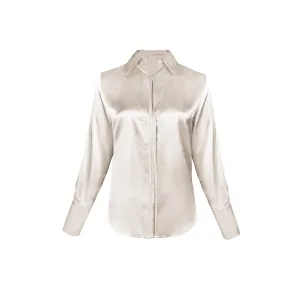 Runway Shirt With Tie - Pearl