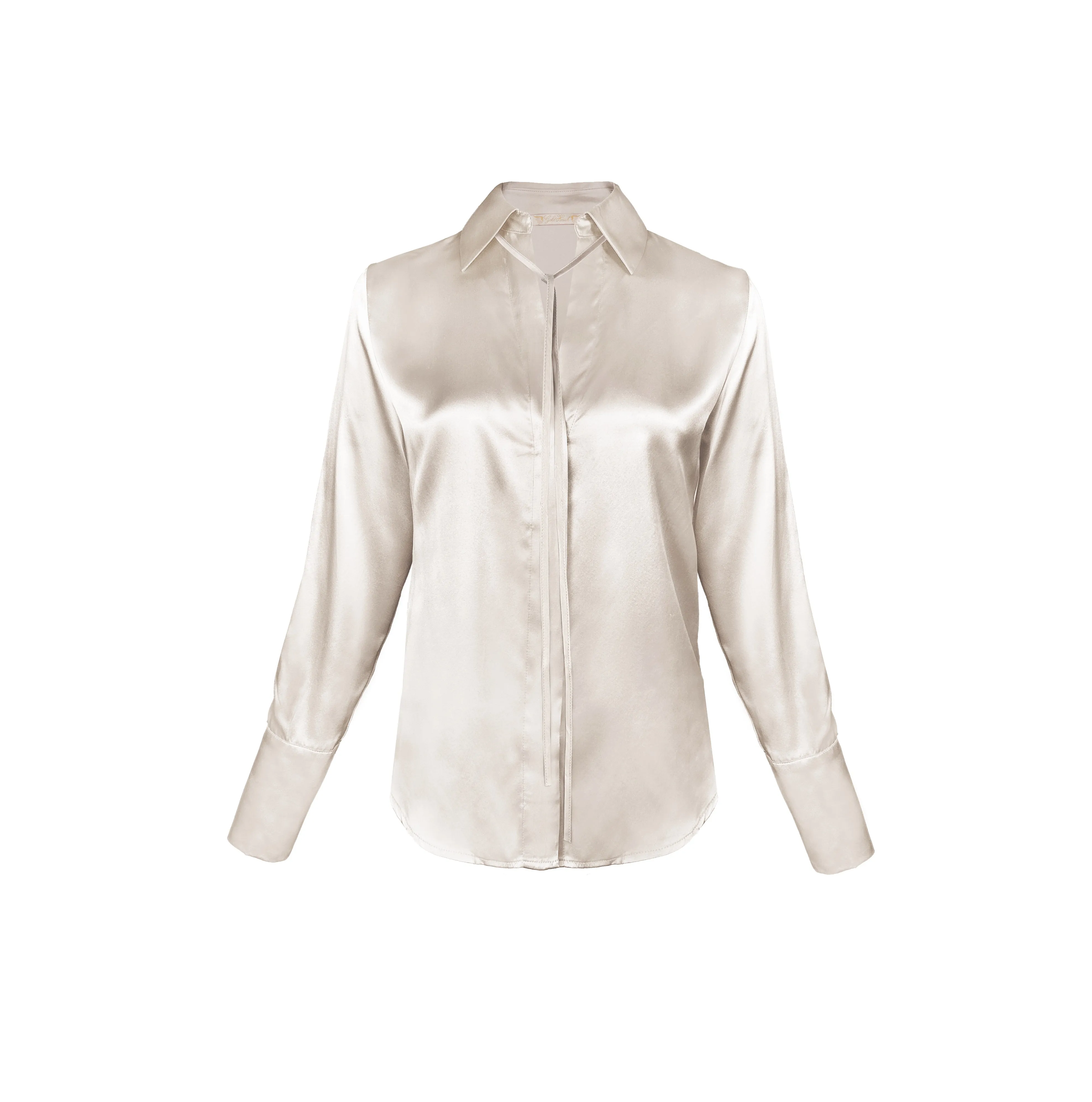 Runway Shirt With Tie - Pearl
