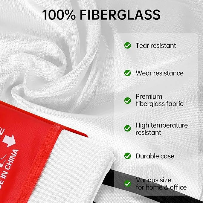 Safewayfire Emergency Fire Blanket - 8 Pack, 47'' x 71'' Fire Suppression Blanket for Kitchen, Fireproof Fiberglass Blanket for Home Safety, Swift Safe Fiberglass Fire Blankets
