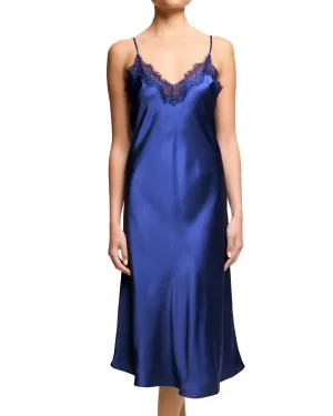 Sainted Sisters - Scarlet Silk Mid Length Chemise - Midnight