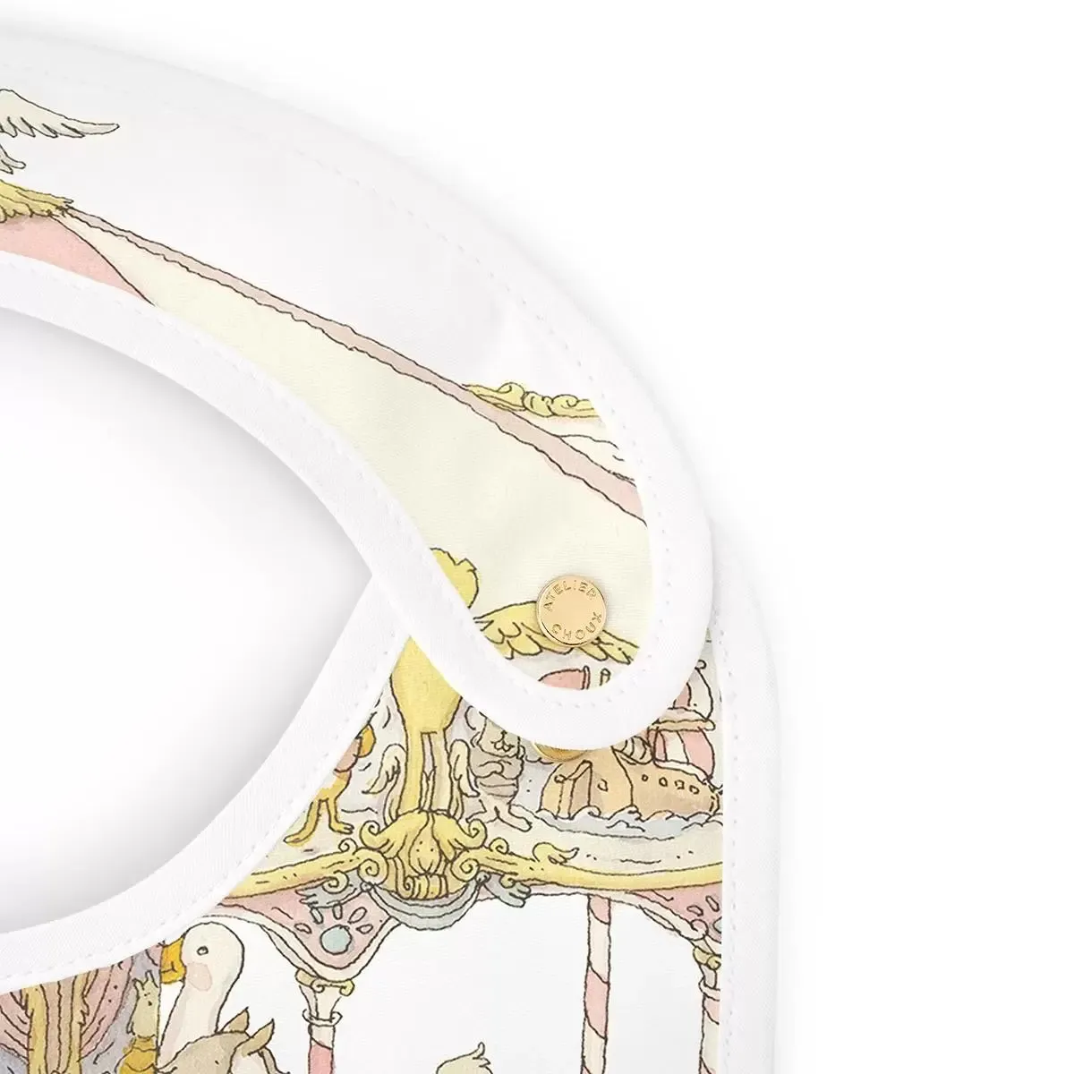 Satin Bib | Carousel Pink