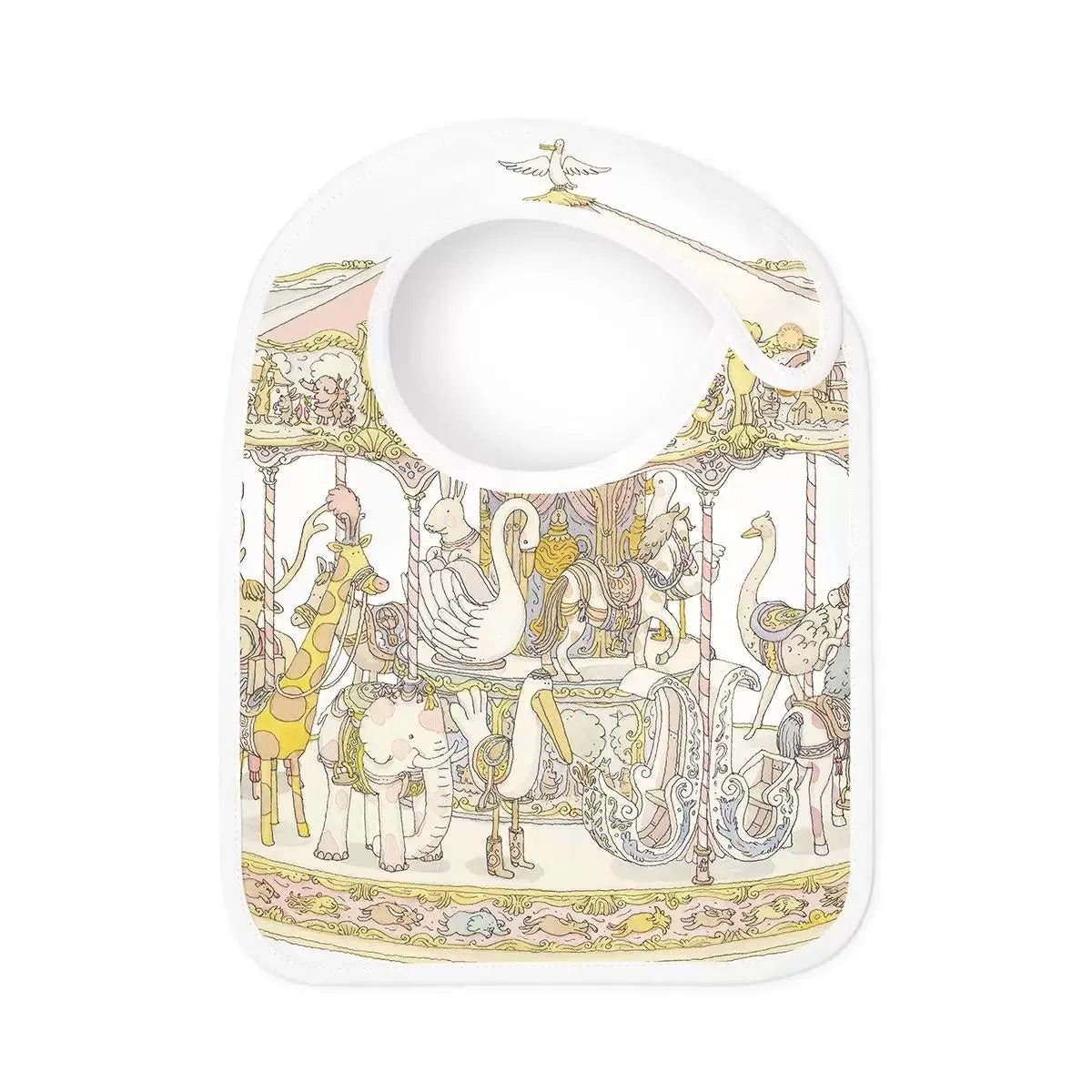 Satin Bib | Carousel Pink