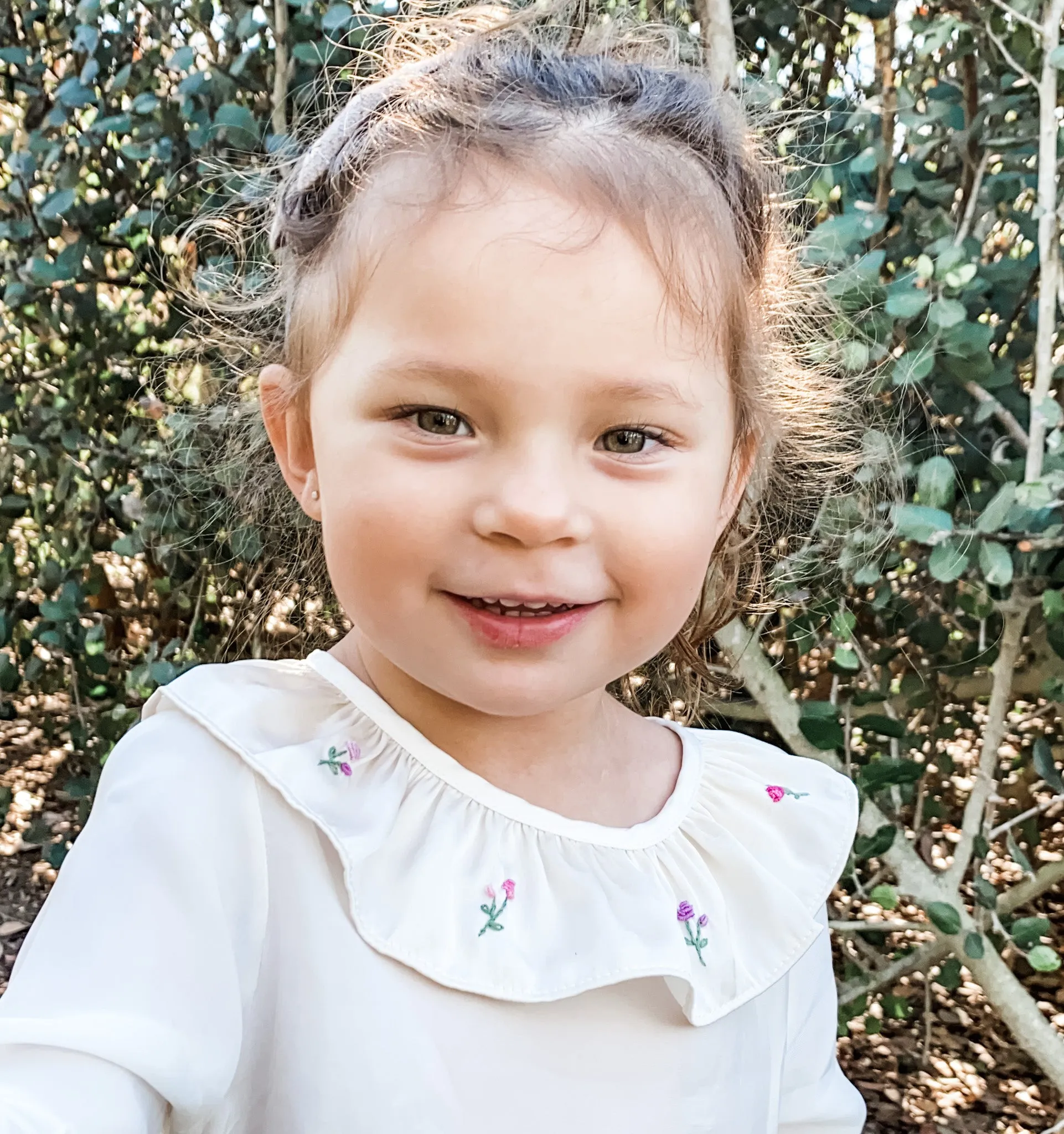 Scattered Posies Heirloom Blouse, Ivory