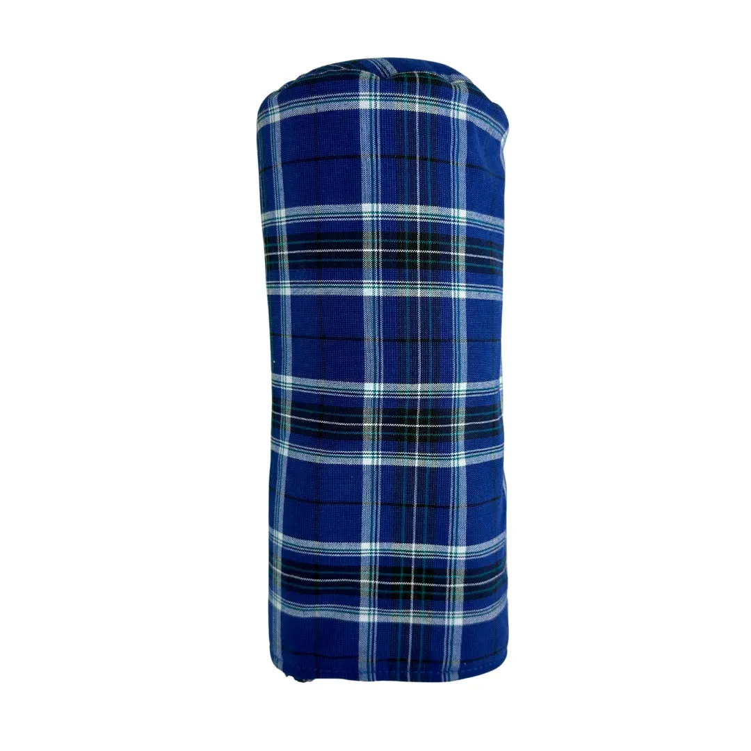Scottish Tartan Driver Men's Golf Club Head cover | Blue Plaid