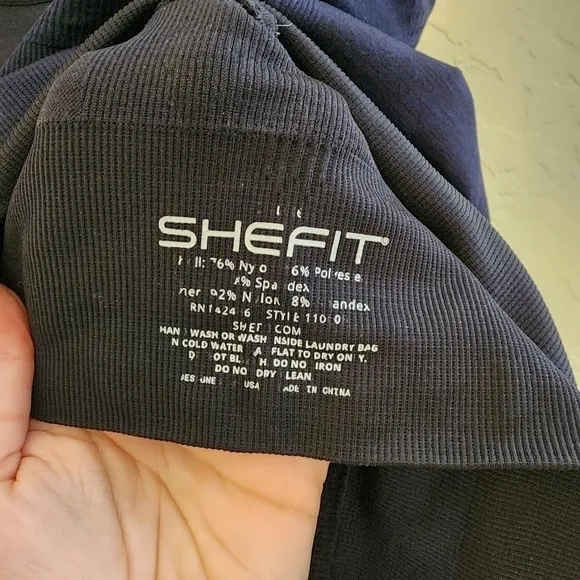 SHEFIT Black Blue Sports Bra Adjustable