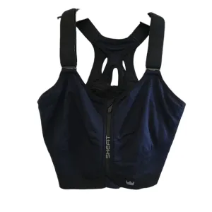 SHEFIT Black Blue Sports Bra Adjustable