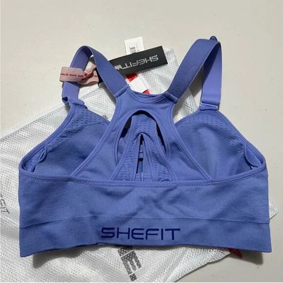 Shefit LOW IMPACT sports bra Periwinkle blue purple NEW size SMALL