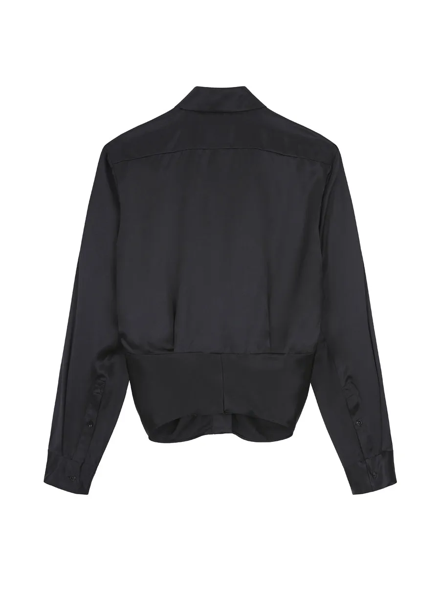 Shirt / JNBY Silk Long-sleeved Print Shirt(100% silk)