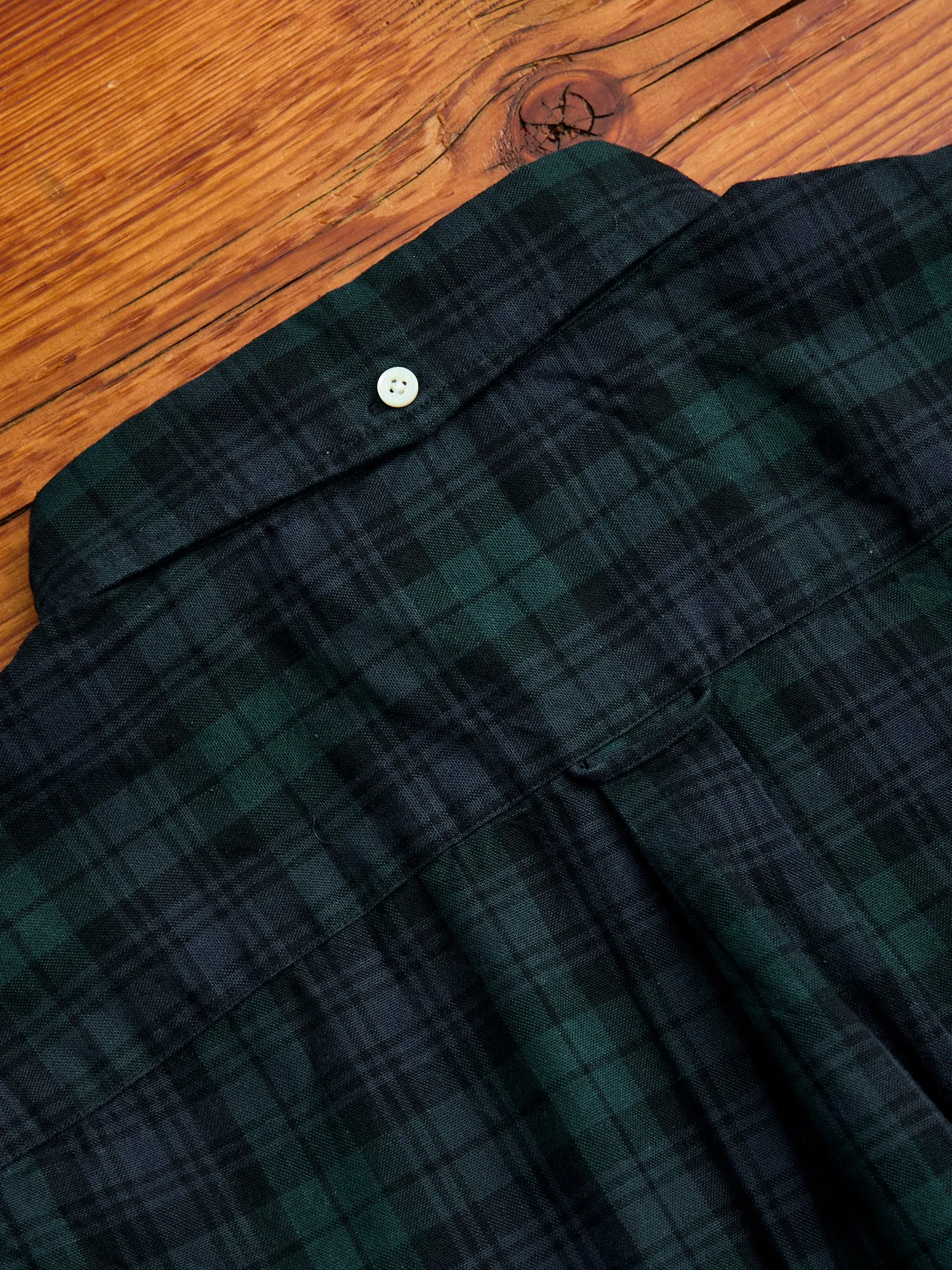 Short Sleeve Button-Down Shirt in Indigo Blackwatch
