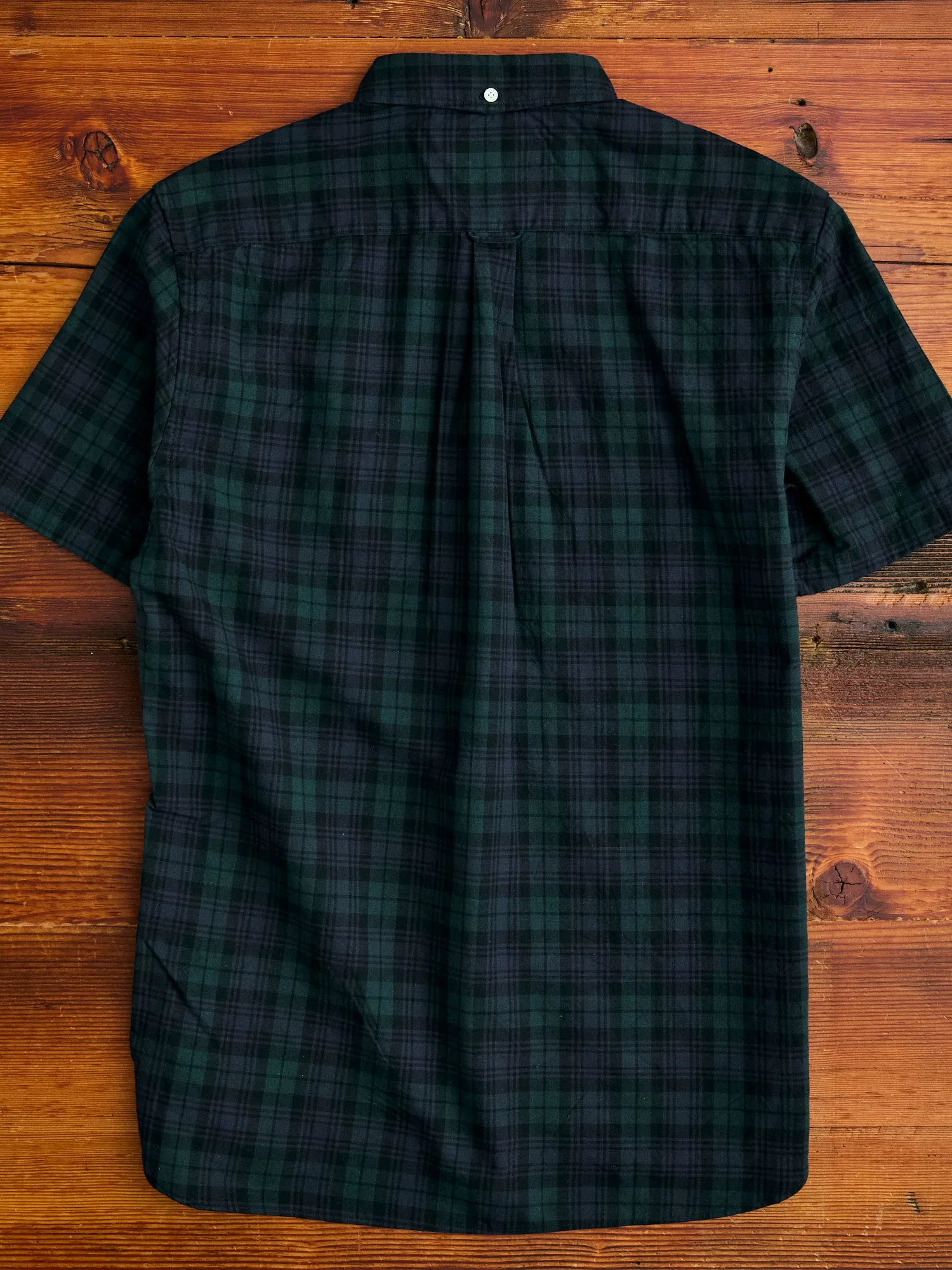 Short Sleeve Button-Down Shirt in Indigo Blackwatch