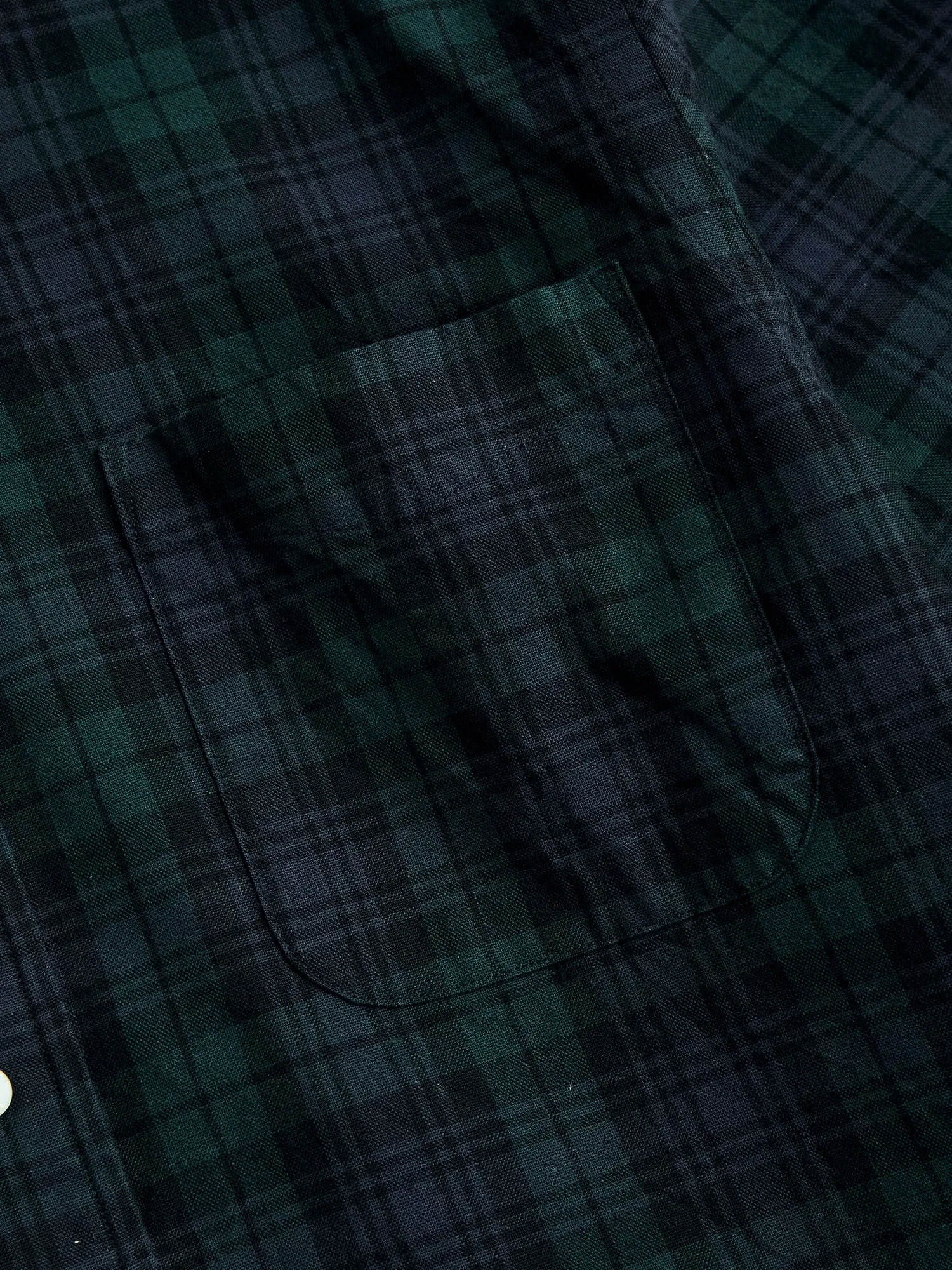 Short Sleeve Button-Down Shirt in Indigo Blackwatch