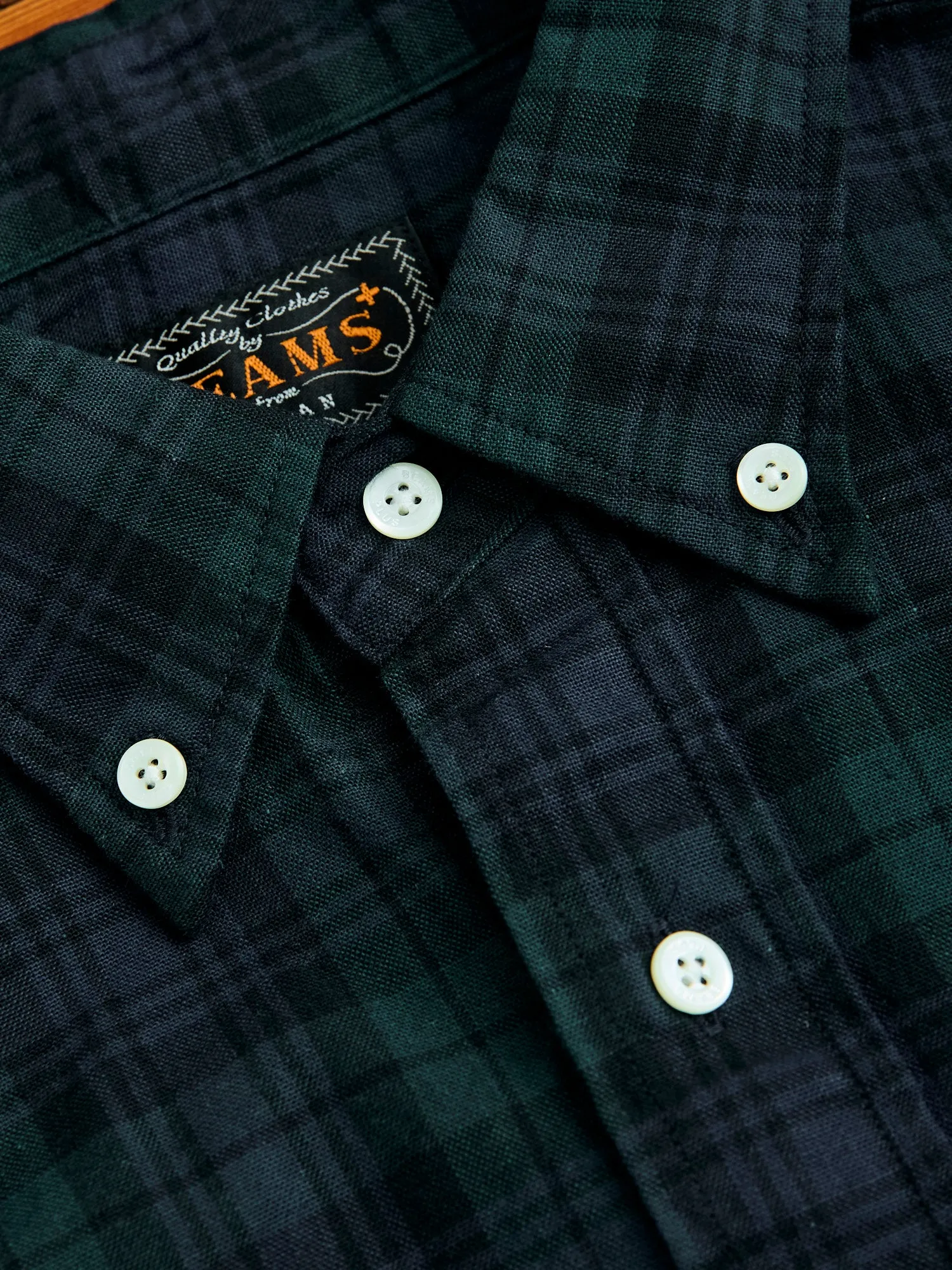 Short Sleeve Button-Down Shirt in Indigo Blackwatch