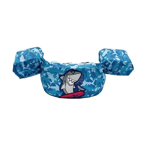 Silfrae Swim Vests Swim Floatation Vest Learn-to-Swim Device Weighing from 30 to 50 lbs (Camo Shark)