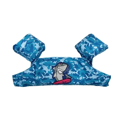 Silfrae Swim Vests Swim Floatation Vest Learn-to-Swim Device Weighing from 30 to 50 lbs (Camo Shark)