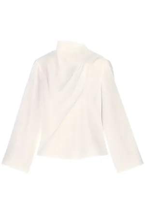 Silk Foulard Top | Cream
