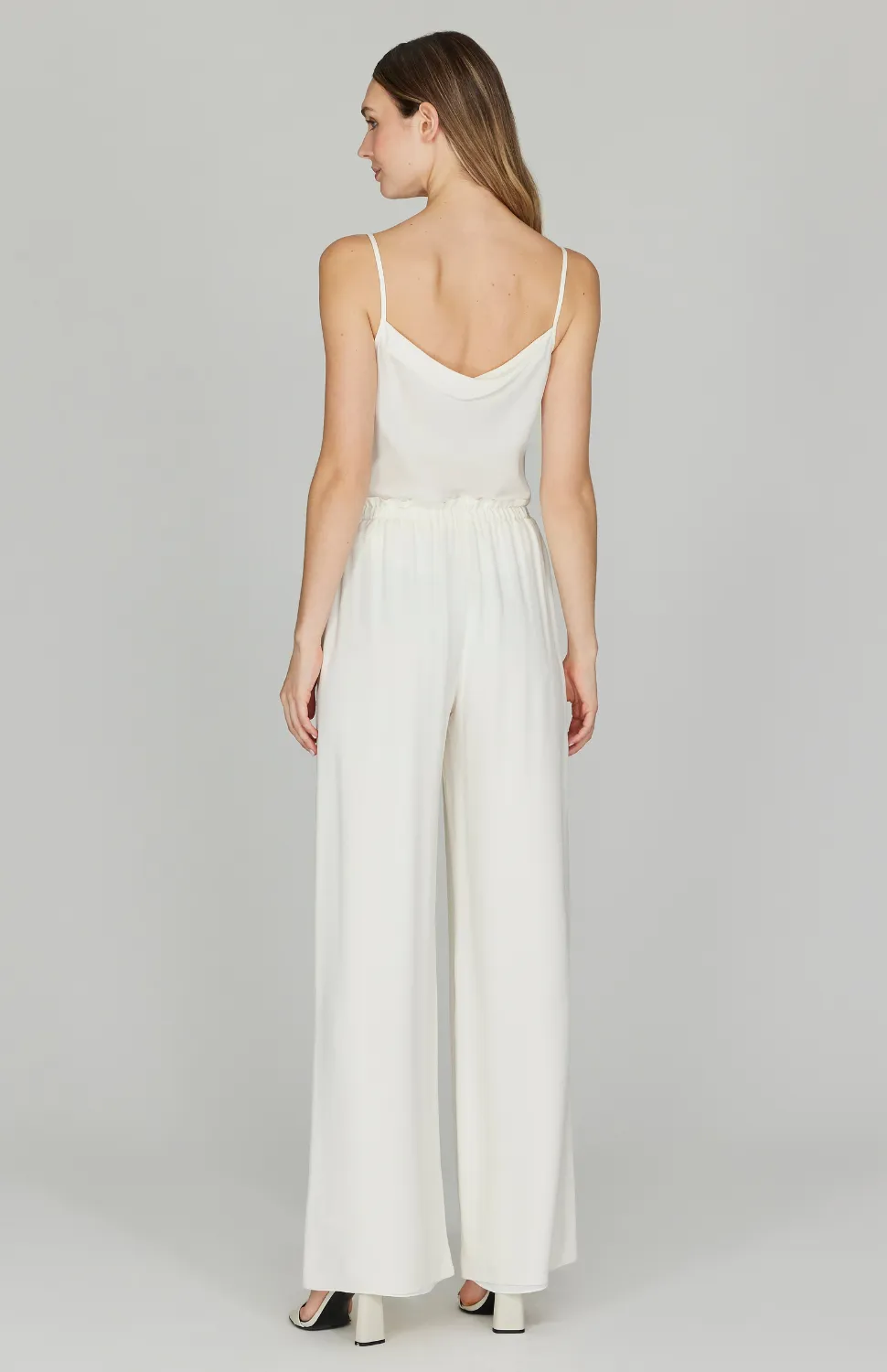 Silk Georgette Drape Front Camisole