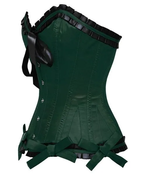 Skyla Burlesque Green Overbust Corset
