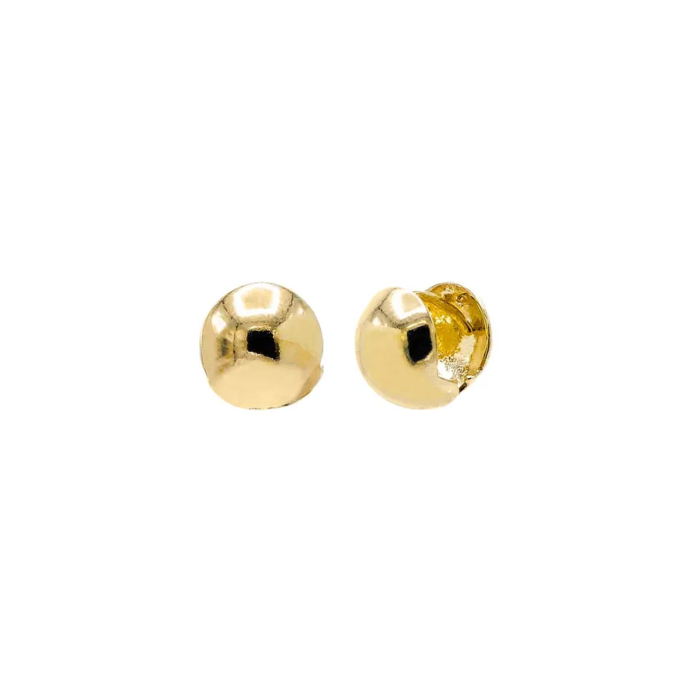 Solid Button Huggie Earring