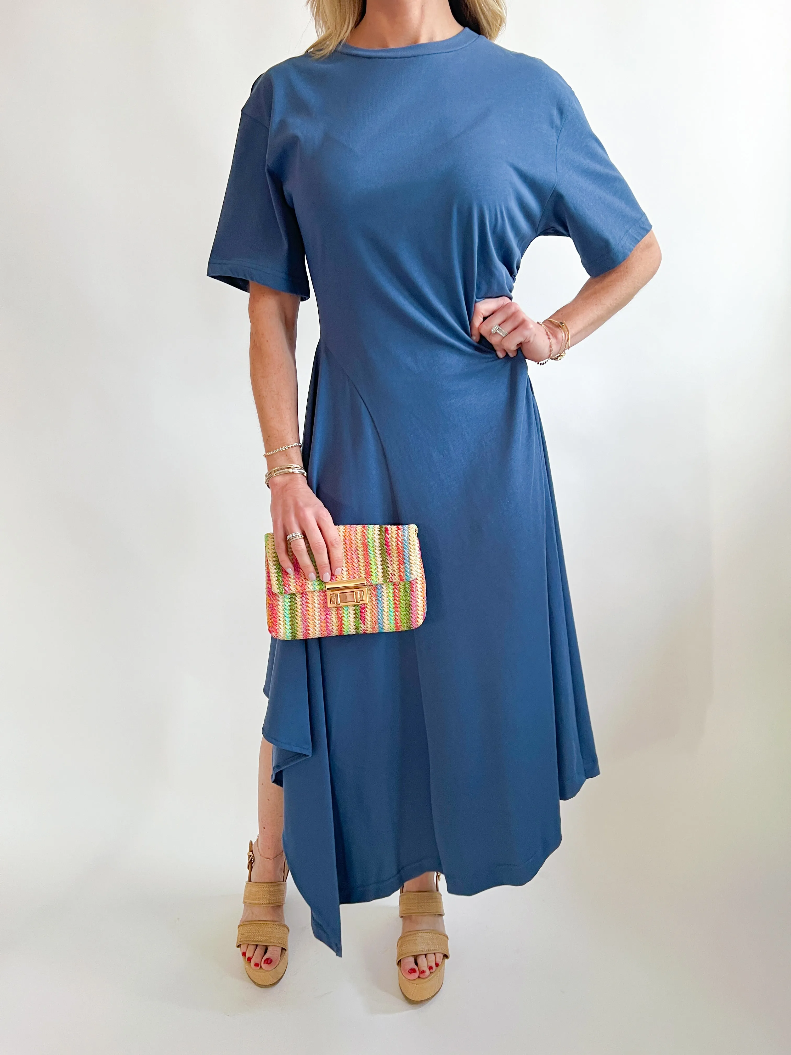 Solid Knit Midi Dress