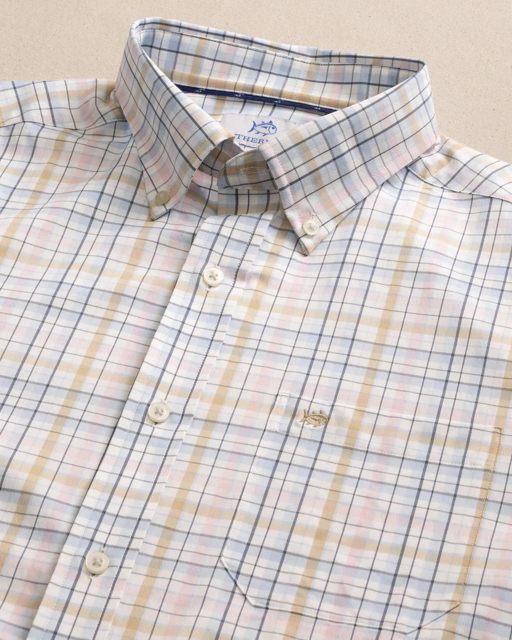 Southern Tide Morris Island brrr° Intercoastal Plaid Long Sleeve Sport Shirt