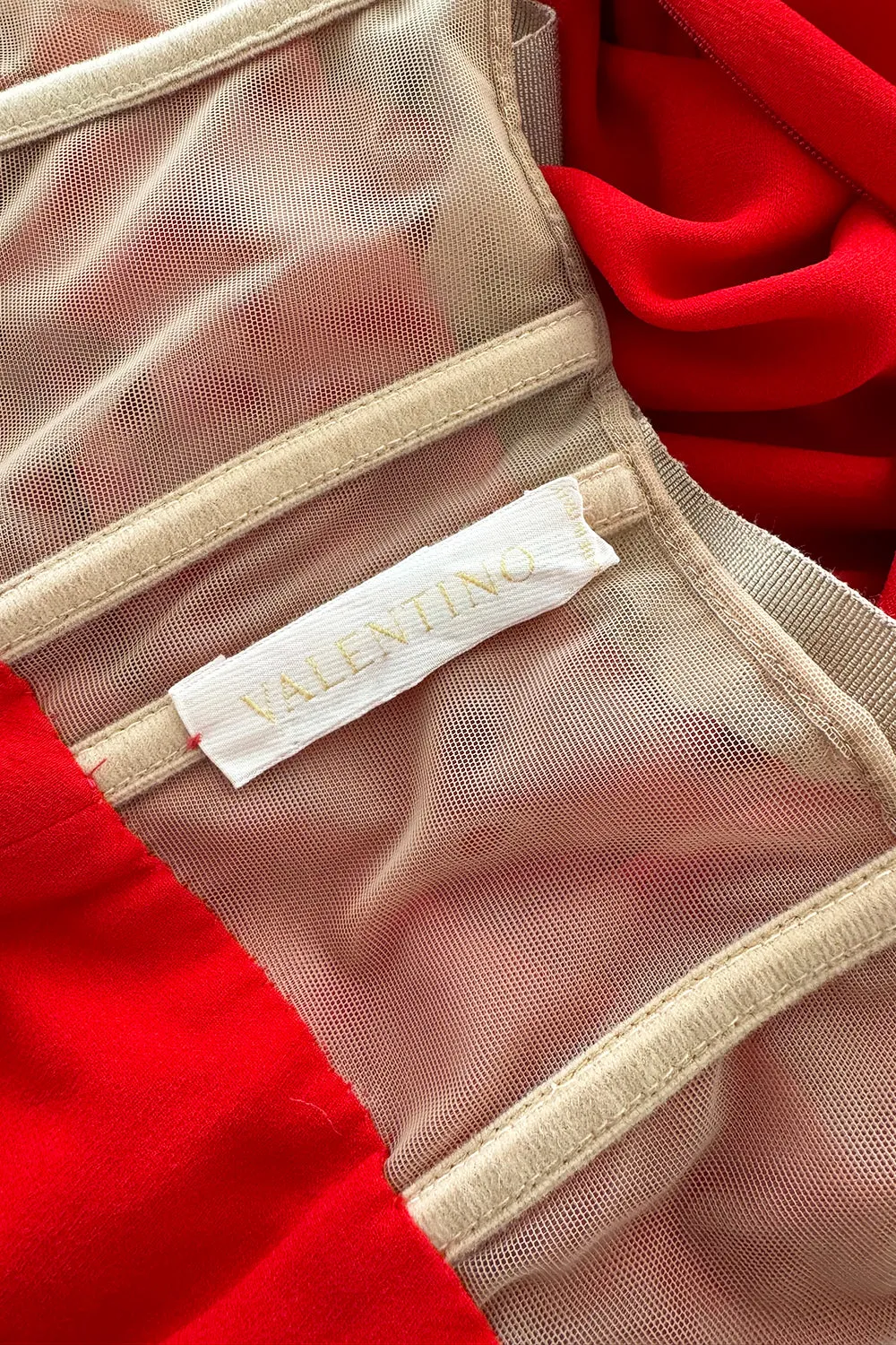 Spring 2000 Valentino Strapless Red Silk Crepe Dress Re-issue of the 1965 Couture Original