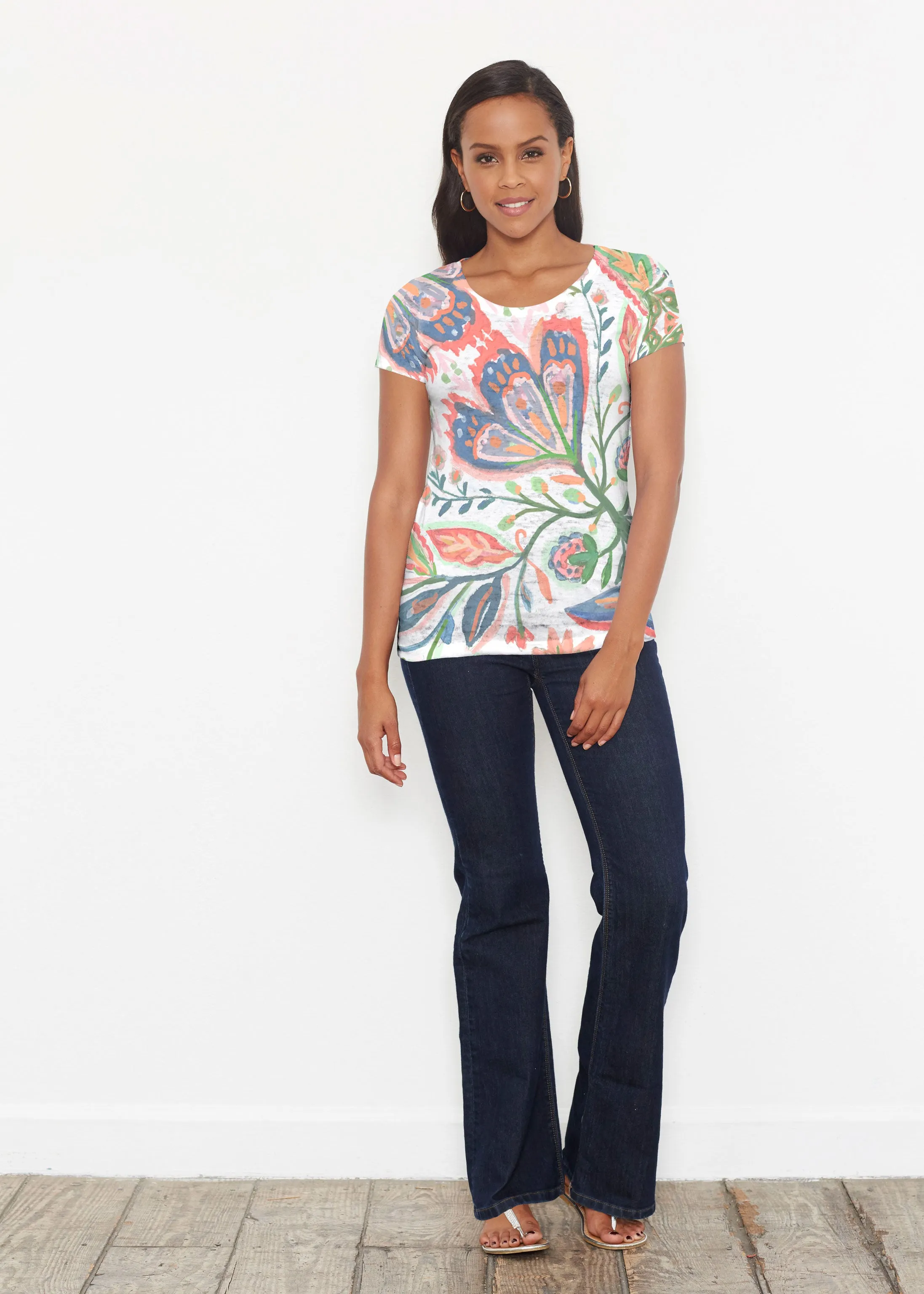 Spring Fantasy Pink (17225) ~ Signature Short Sleeve Scoop Shirt