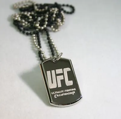STAINLESS STEEL 3D MARTIAL ARTS ULTIMATE FIGHTING TAG NECKLACE PERSONALIZE