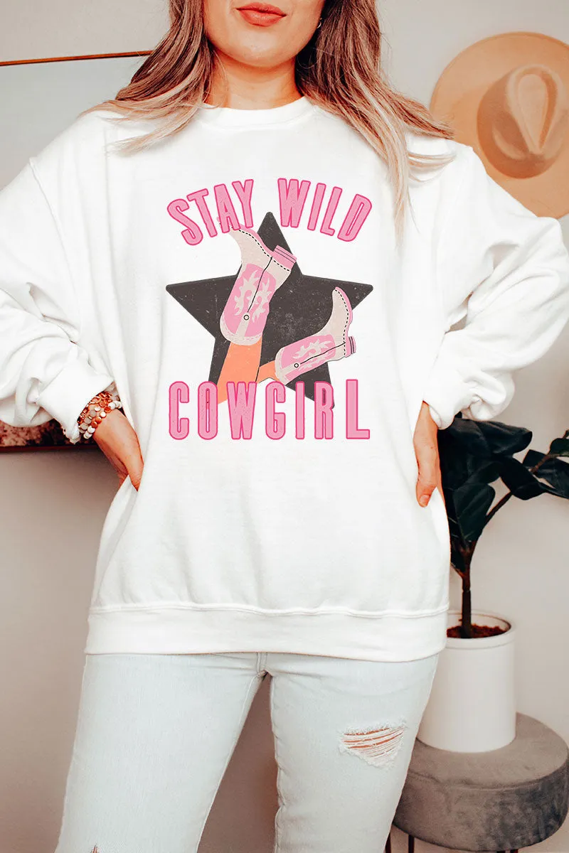 Stay Wild Cowgirl Heavy-weight Crew Sweatshirt