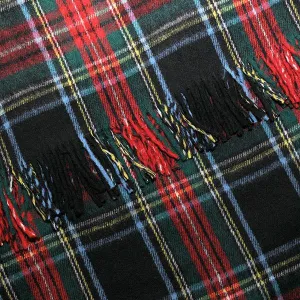 Stewart Black Tartan Blanket