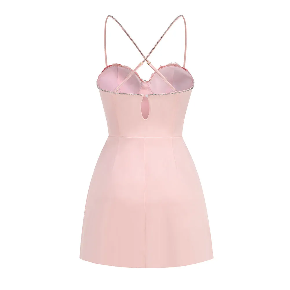 Strappy Sleeveless Slim-fit Mini Dress ZNSBA1060